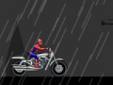 Человек паук едет по городу