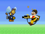Марио защищает от пчел