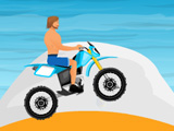 Мотоциклист на пляже