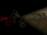 Мотоцикл на темной дороге