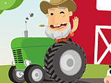 Трактор на ферме